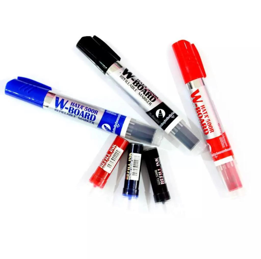 Hata Refillable Whiteboard Marker 500R Refill Ink Black/Blue/Red
